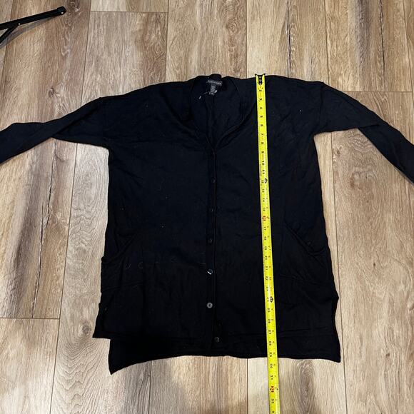 EILEEN FISHER Women's Button Front Cardigan Size L In Black - Picture 3 of 6